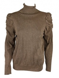 August Silk Turtleneck Metallic Shirt August Silk Turtleneck Metallic Shirt