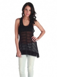 Vintage Havana Womens Tonal Stripe Swing Tank - Black - Small Vintage Havana Womens Tonal Stripe Swing Tank - Black - Small