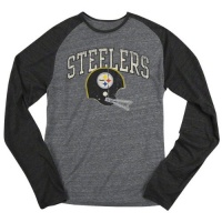 NFL Pittsburgh Steelers Buttonhook L/S Tri-Blend Raglan - B232AFFD7 Men's NFL Pittsburgh Steelers Buttonhook L/S Tri-Blend Raglan - B232AFFD7 Men's