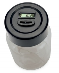 Count it up! With a digital face, you'll always know how much your spare change adds up to! Count it up! With a digital face, you'll always know how much your spare change adds up to!