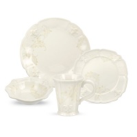 Portmeirion Fleur De Lys Cream 4-Piece Placesetting Portmeirion Fleur De Lys Cream 4-Piece Placesetting