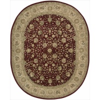 Nourison 2000 2107 Oval Rug, Burgundy, 7.6-Feet by 9.6-Feet Nourison 2000 2107 Oval Rug, Burgundy, 7.6-Feet by 9.6-Feet