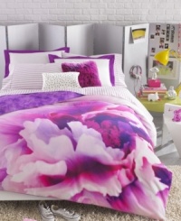 A little bit of sparkle and a whole lotta cozy. The Violet decorative pillow set features a super-soft furry pillow in hot pink and purple and a crisp white pillow detailed with sequins. Add them to any choice Teen Vogue comforter set for a fashion-forward edge. A little bit of sparkle and a whole lotta cozy. The Violet decorative pillow set features a super-soft furry pillow in hot pink and purple and a crisp white pillow detailed with sequins. Add them to any choice Teen Vogue comforter set for a fashion-forward edge.