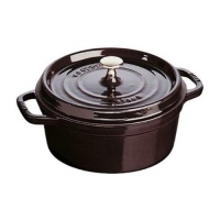 Staub 5 Quart Round Cocotte, Aubergine Staub 5 Quart Round Cocotte, Aubergine