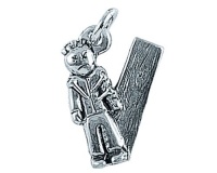 Sterling Silver V is for Voodoo Charm