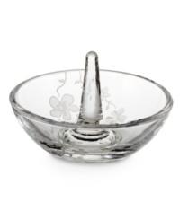 Fresh pick. Perfect for keeping precious rings safe and easy to find, this resplendent crystal ring holder boasts a delicate floral motif. From Marquis by Waterford. Fresh pick. Perfect for keeping precious rings safe and easy to find, this resplendent crystal ring holder boasts a delicate floral motif. From Marquis by Waterford.