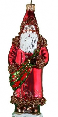 Vaillancourt Glitzy Red Santa Ornament Vaillancourt Glitzy Red Santa Ornament