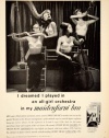 1960 Ad Vintage Maidenform Bra Sweet Music All Girl Orchestra I Dreamed Dream - Original Print Ad