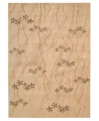 Blossoming laurels in rich, blended earth tones add a warm touch to any room. Woven from a durable wool blend, this Calvin Klein area rug marks your space with lasting softness and charm. (Clearance) Blossoming laurels in rich, blended earth tones add a warm touch to any room. Woven from a durable wool blend, this Calvin Klein area rug marks your space with lasting softness and charm. (Clearance)