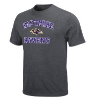 NFL Men's Baltimore Ravens Heart And Soul Ii Adult Short Sleeve Basic Tee NFL Men's Baltimore Ravens Heart And Soul Ii Adult Short Sleeve Basic Tee
