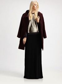 Sculptural and chic, rendered in felted wool and accented with leather buttonhole trim.Attached hoodButton front with leather trimFlap pocketsAbout 36 from shoulder to hemWoolDry cleanImportedModel shown is 5'10 (177cm) wearing US size 4. Sculptural and chic, rendered in felted wool and accented with leather buttonhole trim.Attached hoodButton front with leather trimFlap pocketsAbout 36 from shoulder to hemWoolDry cleanImportedModel shown is 5'10 (177cm) wearing US size 4.