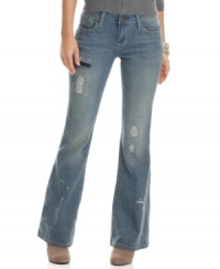 In an on-trend flared style, these Do Denim destroyed jeans are perfect for casual '70s-inspired looks! In an on-trend flared style, these Do Denim destroyed jeans are perfect for casual '70s-inspired looks!