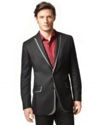 Sleek and ultra-modern. INC International Concepts will add a dose of dapper style to your wardrobe with their Ronny blazer. Sleek and ultra-modern. INC International Concepts will add a dose of dapper style to your wardrobe with their Ronny blazer.