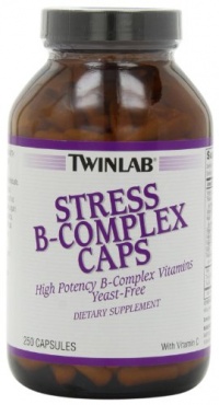 Twinlab Stress B-Complex Caps with Vitamin C, 250 Capsules Twinlab Stress B-Complex Caps with Vitamin C, 250 Capsules