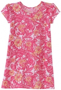 Lilly Pulitzer Girls 7-16 Little Kelsea Dress, Resort White Chum Bucket, Large Lilly Pulitzer Girls 7-16 Little Kelsea Dress, Resort White Chum Bucket, Large