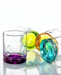 Assorted hues and finger-friendly grooves make this set of Impressions Colors double old-fashioned drinking glasses look and feel fantastic. Ideal for every day and entertaining in dishwasher-safe glass from Libbey. Assorted hues and finger-friendly grooves make this set of Impressions Colors double old-fashioned drinking glasses look and feel fantastic. Ideal for every day and entertaining in dishwasher-safe glass from Libbey.