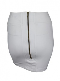 Boulee Womens Levi Stretch Exposed Zipper Mini Skirt Boulee Womens Levi Stretch Exposed Zipper Mini Skirt