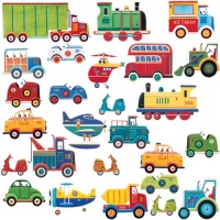 RoomMates RMK1132SCS Transportation Peel & Stick Wall Decals RoomMates RMK1132SCS Transportation Peel & Stick Wall Decals