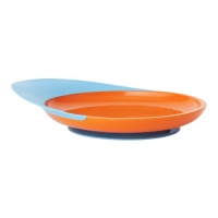 Boon Catch Plate with Spill Catcher, Orange/Blue Boon Catch Plate with Spill Catcher, Orange/Blue