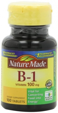 Nature Made Vitamin B1, 100mg, 100 Tablet Nature Made Vitamin B1, 100mg, 100 Tablet