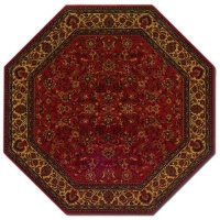 Couristan 3791/4872 Everest Isfahan/Crimson 3-Feet 11-Inch Octagon Rug Couristan 3791/4872 Everest Isfahan/Crimson 3-Feet 11-Inch Octagon Rug