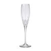 Delicately cut fine crystal stemware adds a graceful note to your formal dining. Shown from left to right: iced beverage, goblet, wine, flute.