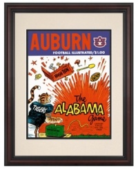 The Tigers blasted the Crimson Tide in 1969, winning 49-26, and this restored program cover from their always-thrilling matchup is an incredible souvenir for college football fans and alum of all ages. The Tigers blasted the Crimson Tide in 1969, winning 49-26, and this restored program cover from their always-thrilling matchup is an incredible souvenir for college football fans and alum of all ages.