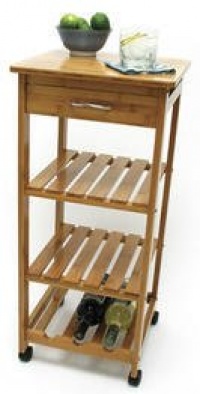 Lipper International Bamboo Kitchen Trolley Lipper International Bamboo Kitchen Trolley
