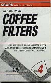 KRUPS 983 Natural White Paper Coffee Filters, 100-Count KRUPS 983 Natural White Paper Coffee Filters, 100-Count
