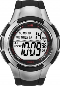 Timex Men's T5K237 1440 Sports Digital Full-Size Black/Silver-Tone Resin Strap Watch Timex Men's T5K237 1440 Sports Digital Full-Size Black/Silver-Tone Resin Strap Watch