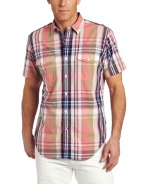 Nautica Men's Short Sleeve Large Scale Plaid Shirt Nautica Men's Short Sleeve Large Scale Plaid Shirt