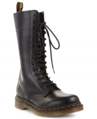 The 1914 W is the definitive Dr. Martens boot. Tall and structured with dramatic lacing up the vamp--it's the real deal. The 1914 W is the definitive Dr. Martens boot. Tall and structured with dramatic lacing up the vamp--it's the real deal.