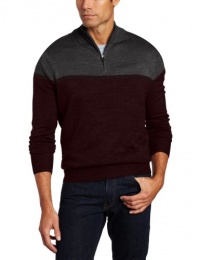 Dockers Men's Chest Stripe Mock Sweater