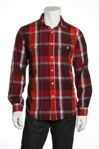 Club Room Plaid Brick Button Down Shirt Club Room Plaid Brick Button Down Shirt