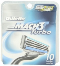 Gillette Mach3 Turbo Men's Razor Blade Refills 10 Count