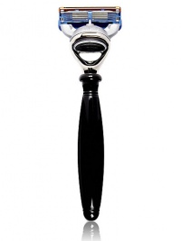 Handcrafted Polished Nickel with Black lacquered accents. Perfectly balanced and weighted with a contemporary ergonomic innovative handle design. Micro texture grips to avoid slipping with maximum stability and control to avoid skin irritations, nicks and cuts. Handcrafted Polished Nickel with Black lacquered accents. Perfectly balanced and weighted with a contemporary ergonomic innovative handle design. Micro texture grips to avoid slipping with maximum stability and control to avoid skin irritations, nicks and cuts.