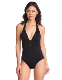Trina Turk Women's Tokyo Bay Solids One Pc, Black, 12 Trina Turk Women's Tokyo Bay Solids One Pc, Black, 12