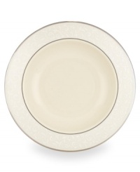 Welcome your guests to the table with the formal elegance of Lenox's Pearl Innocence dinnerware and dishes collection. This fine bone china brings together a graceful tone-on-tone design with hand enameled pearl-like accents and rich bands of polished platinum. Welcome your guests to the table with the formal elegance of Lenox's Pearl Innocence dinnerware and dishes collection. This fine bone china brings together a graceful tone-on-tone design with hand enameled pearl-like accents and rich bands of polished platinum.