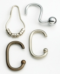 Hang your shower curtain in style with G hooks from Charter Club. A simple G shape, available in bronze or nickel, complements the modern and traditional bath. Pictured on the bottom left and right. Hang your shower curtain in style with G hooks from Charter Club. A simple G shape, available in bronze or nickel, complements the modern and traditional bath. Pictured on the bottom left and right.