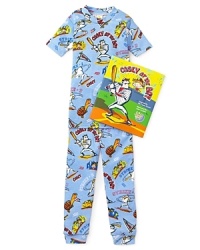 After a day of running around and a before-bed bath, he'll snuggle with you on the couch in these printed pajamas and read the classic book Casey at the Bat. After a day of running around and a before-bed bath, he'll snuggle with you on the couch in these printed pajamas and read the classic book Casey at the Bat.