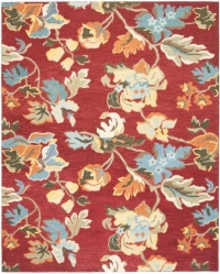 Safavieh Blossom Collection BLM672A Handmade Red and Multi Hand Spun Wool Area Rug, 8-Feet 9-Inch by 12-Feet Safavieh Blossom Collection BLM672A Handmade Red and Multi Hand Spun Wool Area Rug, 8-Feet 9-Inch by 12-Feet