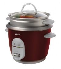 Oster 4722 6-Cup (Cooked) Rice Cooker with Steaming Tray, Red Oster 4722 6-Cup (Cooked) Rice Cooker with Steaming Tray, Red