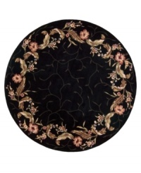 Nourison Julian area rugs bring elegant design and impeccable craftsmanship to any room of your home. Created by skilled artisans, a dramatic floral border against a rich black ground makes for a stunning addition to your home. Hand-carved accents highlight the contours of the design and enhance the subtlety and refinement of each rug, bringing the essence of luxury to any room in your home. Nourison Julian area rugs bring elegant design and impeccable craftsmanship to any room of your home. Created by skilled artisans, a dramatic floral border against a rich black ground makes for a stunning addition to your home. Hand-carved accents highlight the contours of the design and enhance the subtlety and refinement of each rug, bringing the essence of luxury to any room in your home.
