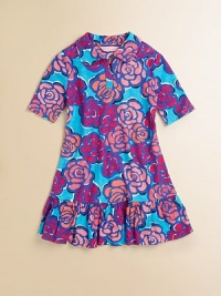 A bold, signature Lily print and flounced hem add girly charm to a sweet cotton polo dress.Polo collarElbow-length sleevesPullover styleDrop waistFlounced hemCottonMachine washImported A bold, signature Lily print and flounced hem add girly charm to a sweet cotton polo dress.Polo collarElbow-length sleevesPullover styleDrop waistFlounced hemCottonMachine washImported