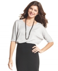 Ellen Tracy's easy-chic top features dolman sleeves for a dramatic touch. Pair it with a pencil skirt to take it to work. Ellen Tracy's easy-chic top features dolman sleeves for a dramatic touch. Pair it with a pencil skirt to take it to work.