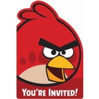 Angry Birds Invitations (8) Party Accessory Angry Birds Invitations (8) Party Accessory