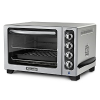 Go no farther than your countertop for toasting, baking, broiling, warming and reheating in this easy-to-clean oven that cooks faster than conventional models. Its spacious nonstick interior is big enough for a 12 pizza or a family-size entrée, and has a broil pan and drip tray for ultimate convenience. Manufacturer's one-year replacement warranty. Go no farther than your countertop for toasting, baking, broiling, warming and reheating in this easy-to-clean oven that cooks faster than conventional models. Its spacious nonstick interior is big enough for a 12 pizza or a family-size entrée, and has a broil pan and drip tray for ultimate convenience. Manufacturer's one-year replacement warranty.