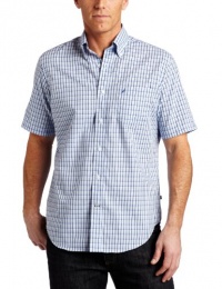Nautica Men's Window Plaid Shirt, French Blue, Medium Nautica Men's Window Plaid Shirt, French Blue, Medium