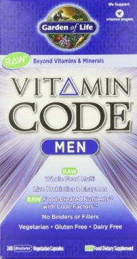 Garden of Life Vitamin Code Men's Multivitamin Supplement, 240 Count