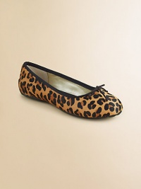 A timeless ballet flat gets a modern update in leopard-print calf hair with grosgrain trim and a delicate bow.Slip-onHaircalf upperLeather liningRubber soleImported A timeless ballet flat gets a modern update in leopard-print calf hair with grosgrain trim and a delicate bow.Slip-onHaircalf upperLeather liningRubber soleImported